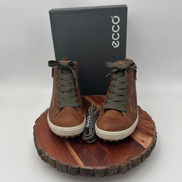 Ecco Shoes - Ecco Soft 7 Tred Leather High Top Sneaker Boots Gore-Tex US 8 EU 39 Hike Travel